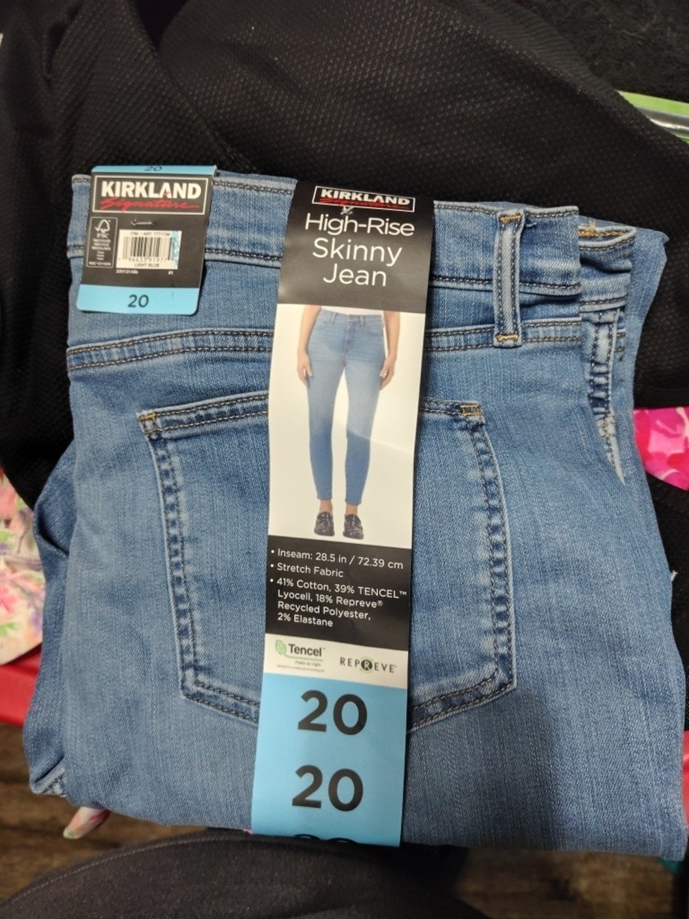Kirkland Signature High-Rise Skinny Jeans - Light Wash Blue